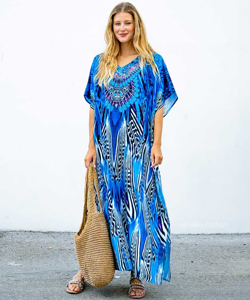 Isla | Dames Luchtige Boho Kaftan Zomerjurk | Maxi