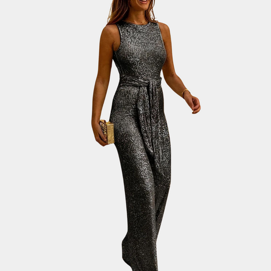 Sophie | Dames Glitter Feestjurk | Maxi