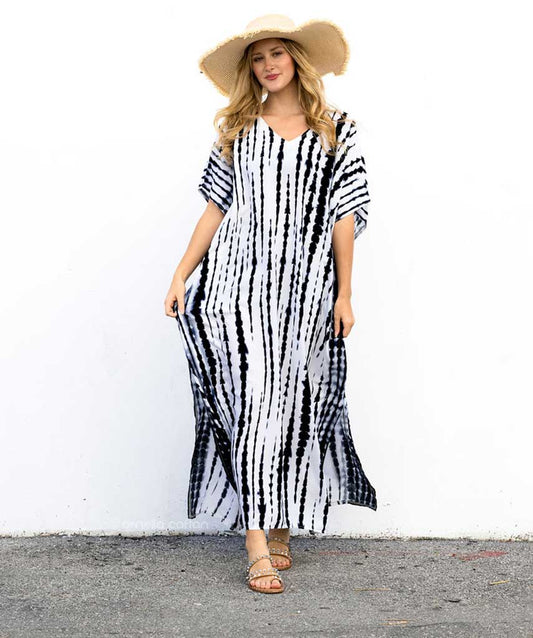 Elena | Dames Luchtige Kaftan Strand Zomerjurk | Maxi