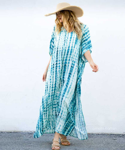 Nova | Dames Luchtige Boho Kaftan Zomerjurk | Maxi