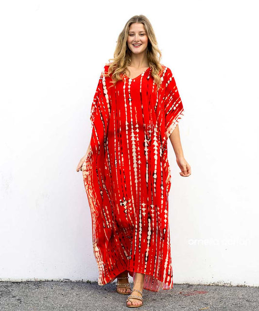 Selina | Dames Luchtige Boho Kaftan Zomerjurk | Maxi